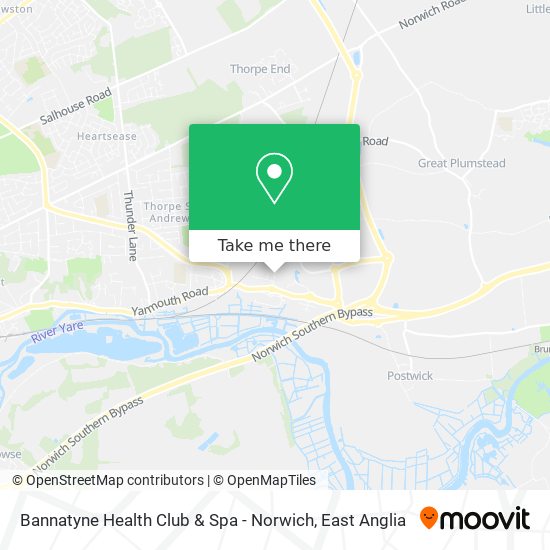 Bannatyne Health Club & Spa - Norwich map