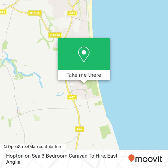 Hopton on Sea 3 Bedroom Caravan To Hire, Julian Way Hopton map