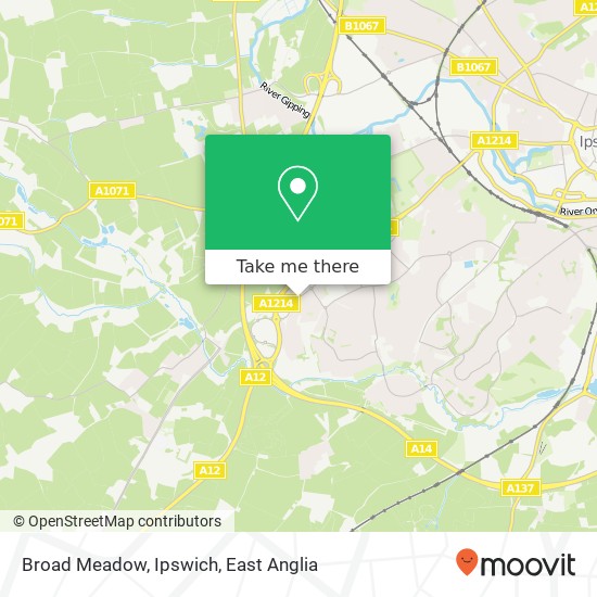 Broad Meadow, Ipswich map