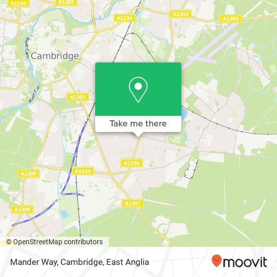 Mander Way, Cambridge map