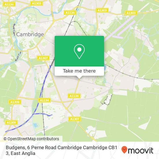 Budgens, 6 Perne Road Cambridge Cambridge CB1 3 map