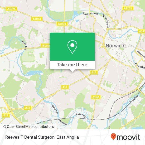 Reeves T Dental Surgeon, 351 Unthank Road Norwich Norwich NR4 7 map