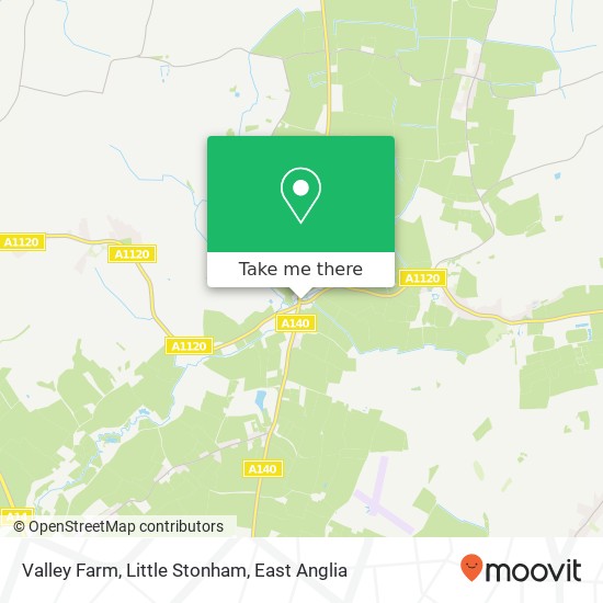 Valley Farm, Little Stonham map