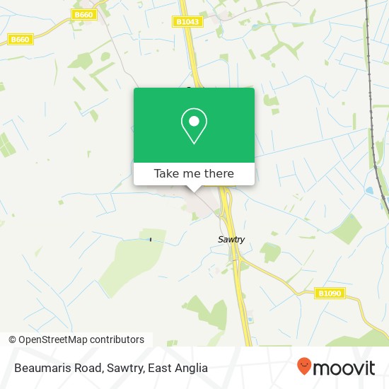 Beaumaris Road, Sawtry map