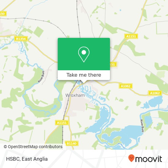 HSBC, Hoveton Norwich map
