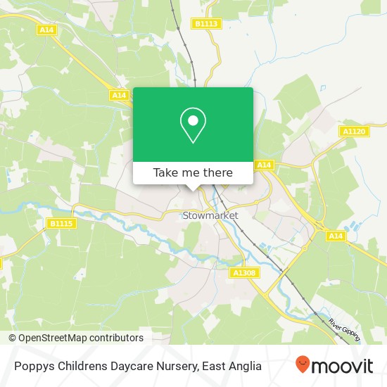 Poppys Childrens Daycare Nursery, Fairfield Hill Stowmarket Stowmarket IP14 1NG map