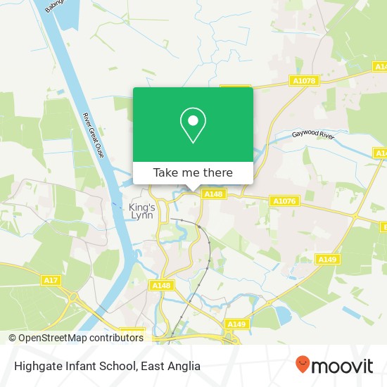 Highgate Infant School, Gaywood Road King's Lynn King's Lynn PE30 2 map