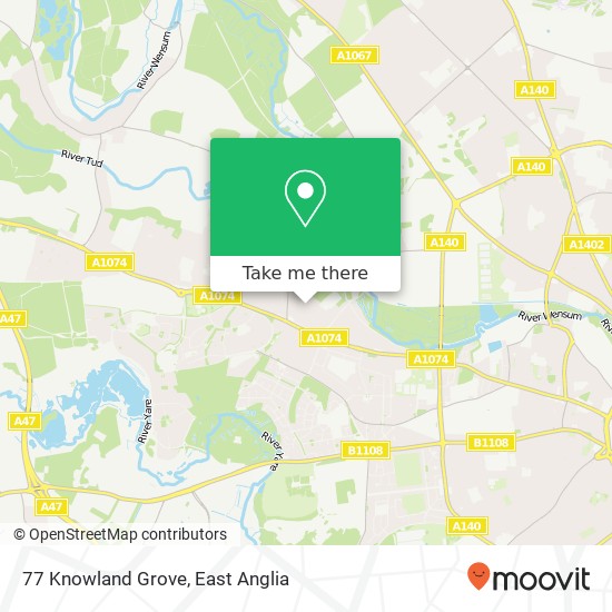 77 Knowland Grove, Norwich Norwich map