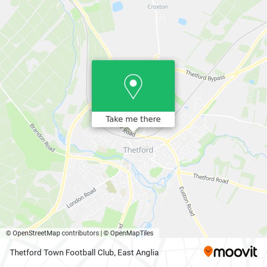 Thetford Town Football Club map