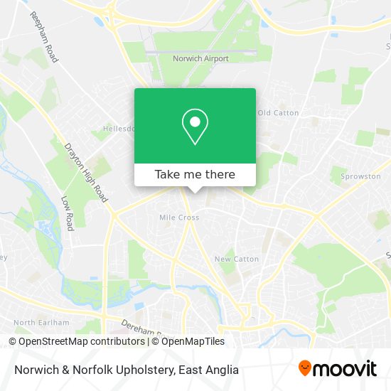 Norwich & Norfolk Upholstery map