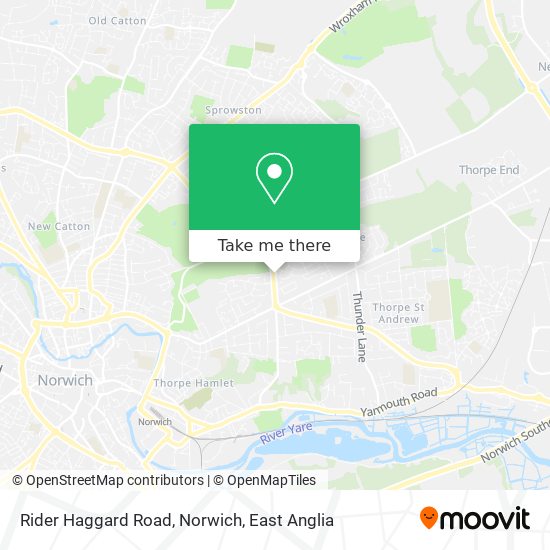 Rider Haggard Road, Norwich map