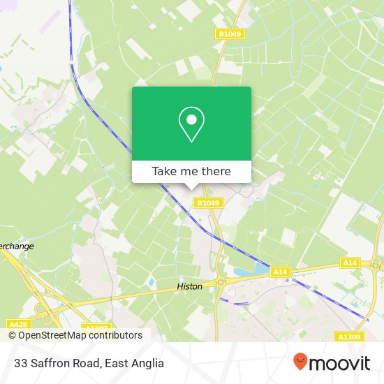 33 Saffron Road, Histon Cambridge map