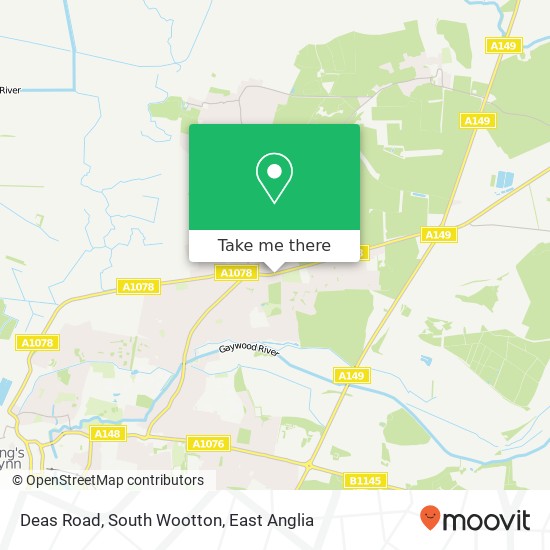 Deas Road, South Wootton map