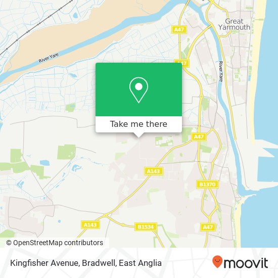 Kingfisher Avenue, Bradwell map