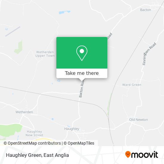 Haughley Green map
