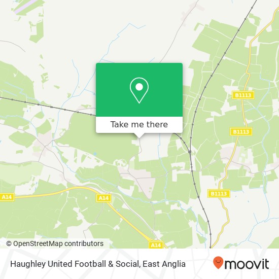 Haughley United Football & Social, Bacton Road Haughley Stowmarket IP14 3 map