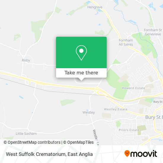 West Suffolk Crematorium map