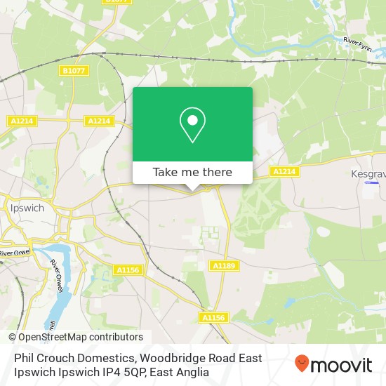 Phil Crouch Domestics, Woodbridge Road East Ipswich Ipswich IP4 5QP map