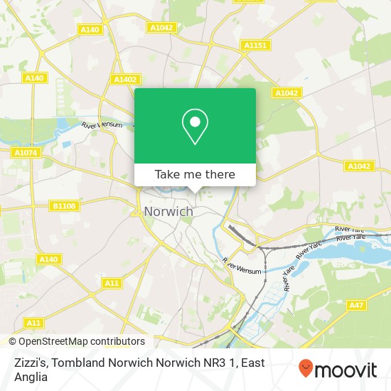 Zizzi's, Tombland Norwich Norwich NR3 1 map