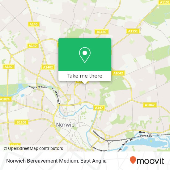 Norwich Bereavement Medium, 170 Silver Road Norwich Norwich NR3 4TH map