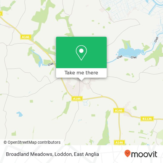 Broadland Meadows, Loddon map