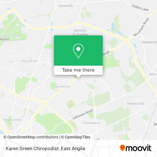 Karen Green Chiropodist map