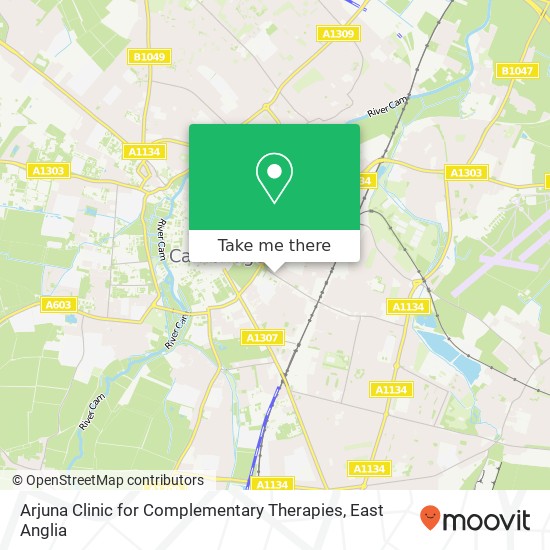 Arjuna Clinic for Complementary Therapies, 12 Mill Road Cambridge Cambridge CB1 2AD map