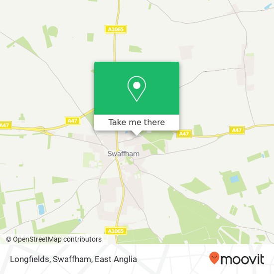 Longfields, Swaffham map