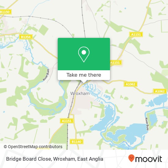 Bridge Board Close, Wroxham map