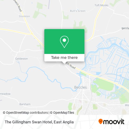 The Gillingham Swan Hotel map