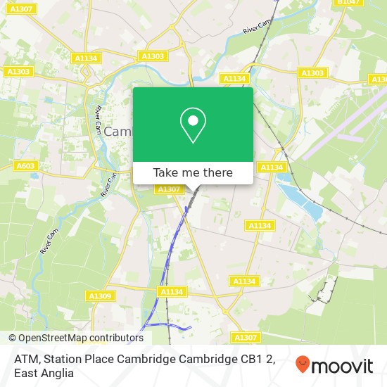 ATM, Station Place Cambridge Cambridge CB1 2 map