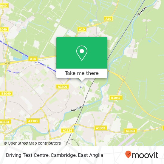 Driving Test Centre, Cambridge map