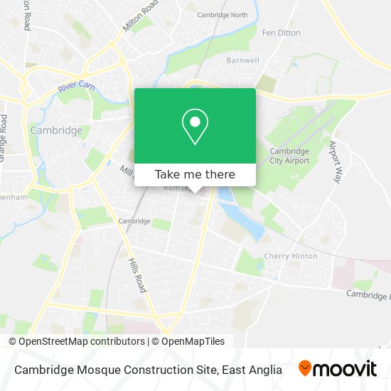 Cambridge Mosque Construction Site map