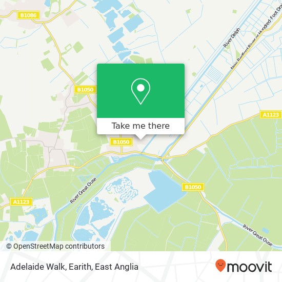 Adelaide Walk, Earith map