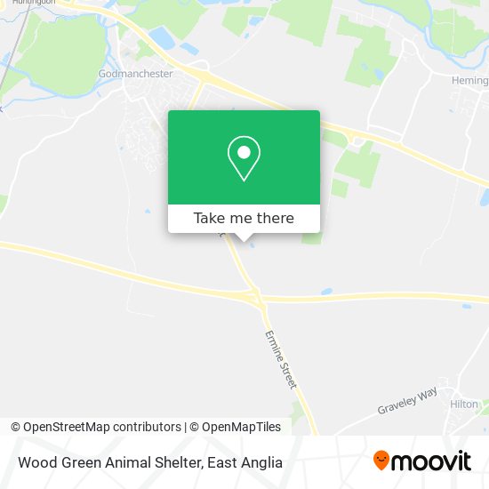 Wood Green Animal Shelter map