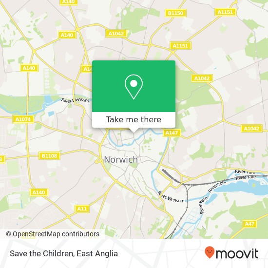 Save the Children, 21 Magdalen Street Norwich Norwich NR3 1LE map