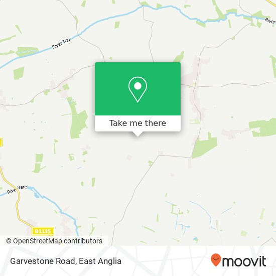 Garvestone Road, Mattishall Dereham map