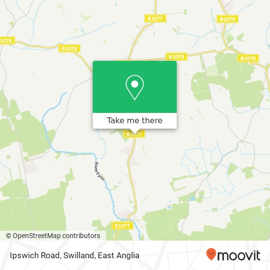 Ipswich Road, Swilland map