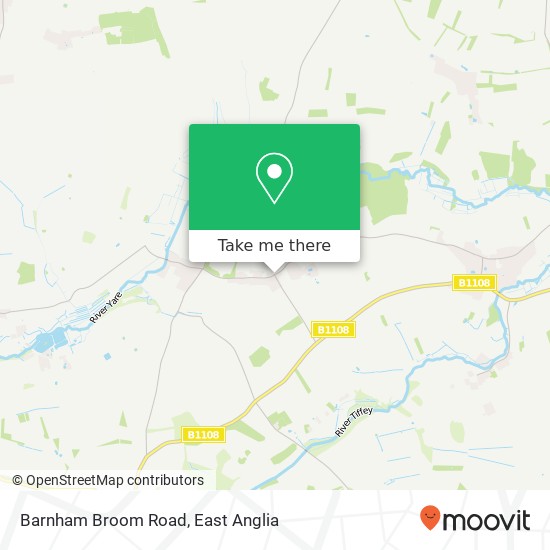 Barnham Broom Road, Barnham Broom (Barnham) Norwich map