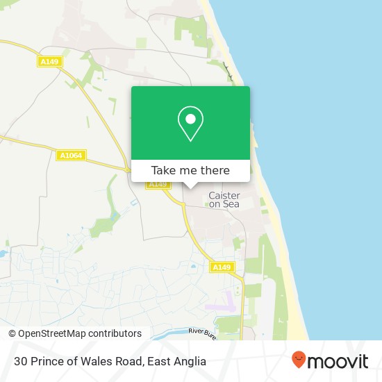 30 Prince of Wales Road, Caister on Sea Great Yarmouth map