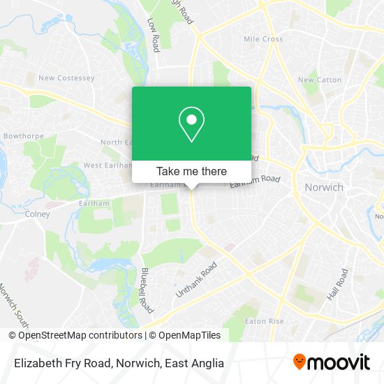 Elizabeth Fry Road, Norwich map