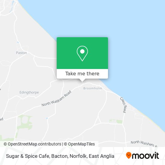 Sugar & Spice Cafe, Bacton, Norfolk map