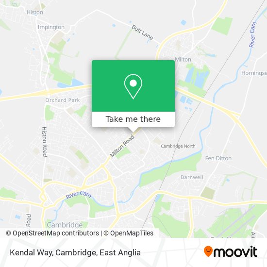 Kendal Way, Cambridge map