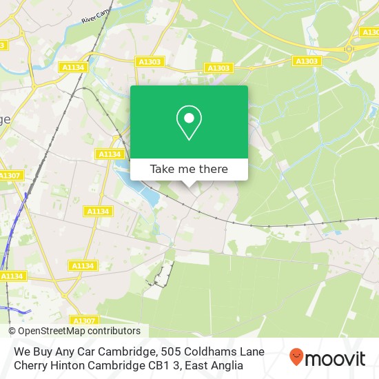 We Buy Any Car Cambridge, 505 Coldhams Lane Cherry Hinton Cambridge CB1 3 map