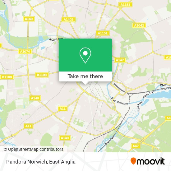Pandora Norwich map