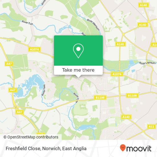 Freshfield Close, Norwich map