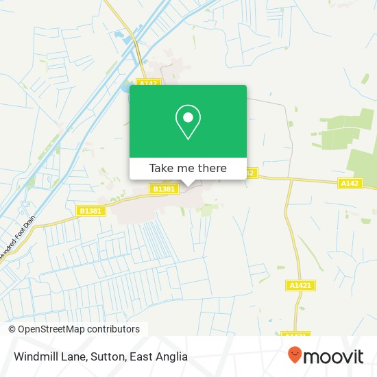 Windmill Lane, Sutton map