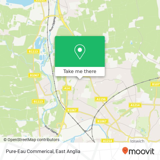 Pure-Eau Commerical, White House Road Ipswich Ipswich IP1 5LS map