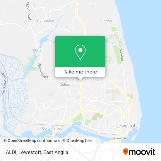 ALDI, Lowestoft map