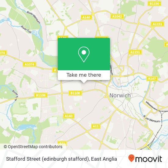 Stafford Street (edinburgh stafford), Norwich Norwich map